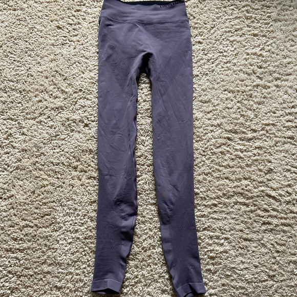 lululemon athletica Pants - gray/purple lululemon full length leggings